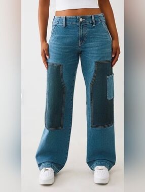 True Religion Carpenter Low Rise Jeans Women’s NWT Utility Denim Various Sizes